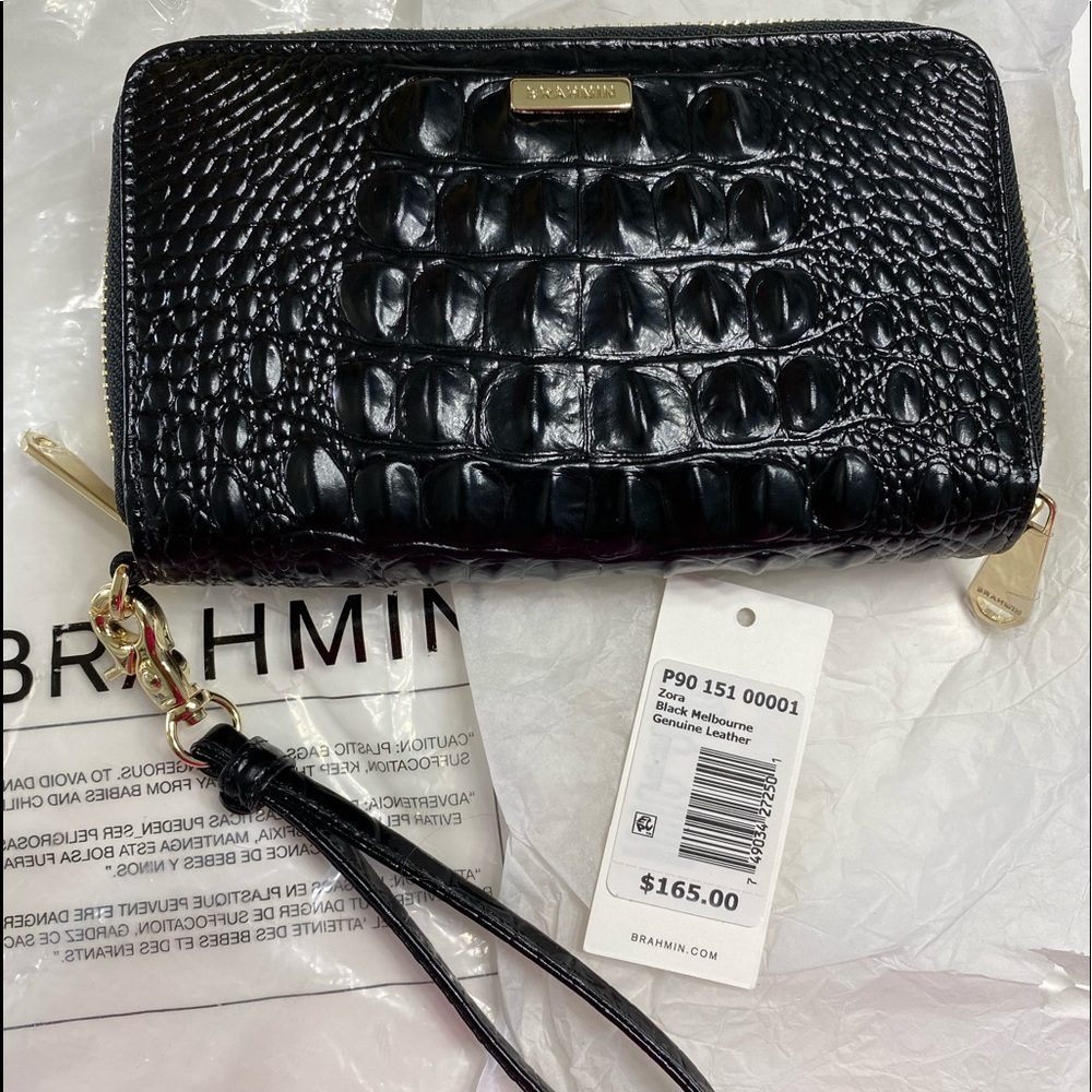 Brahmin Zara Black Melbourne Genuine Leather